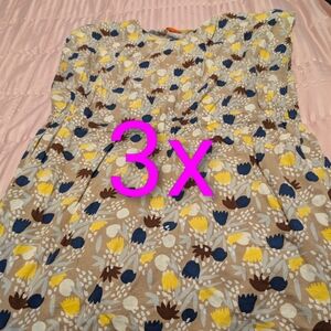 Old Navy Floral Casual Dress in Yellow and Blue